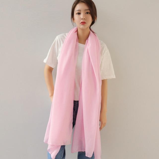 cambioprcaribe pink Pure Colours Oversized Shawls