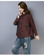 cambioprcaribe Polka Dot Hipster Blouse