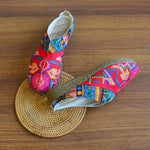 cambioprcaribe Red / 5 Geometric Colorful Cotton Shoes