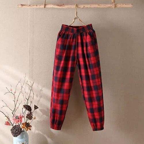cambioprcaribe Red / L Plaid Hippie Pants