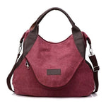 cambioprcaribe Red Large Capacity Vintage Shoulder Handbag
