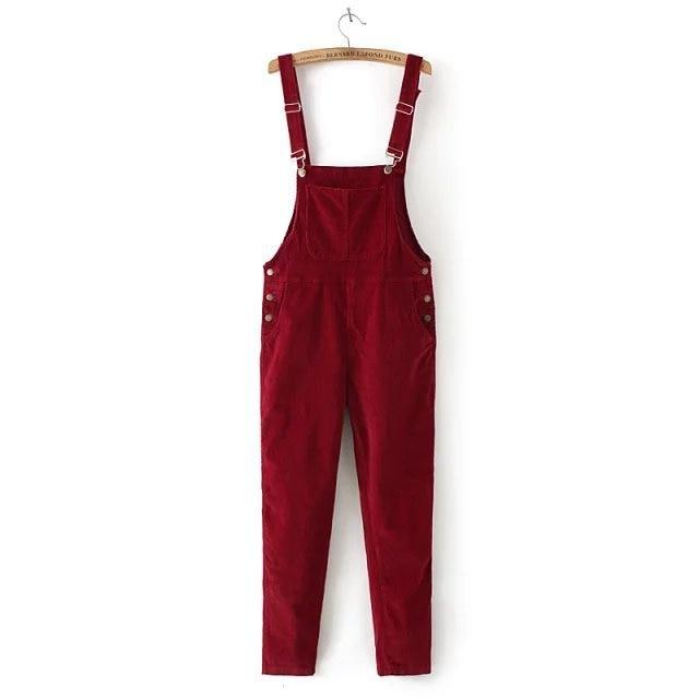 cambioprcaribe Red / S Corduroy 90s Overalls