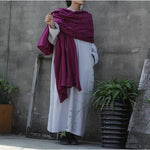 cambioprcaribe Scarf Purple Oversized Long Cotton Scarf