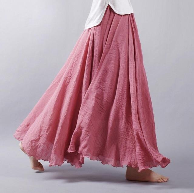 cambioprcaribe Skirts Deep Pink / M Flowy and Free Chiffon Maxi Skirt