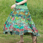 cambioprcaribe Skirts Green / One Size Random Patchwork Hippie Skirt