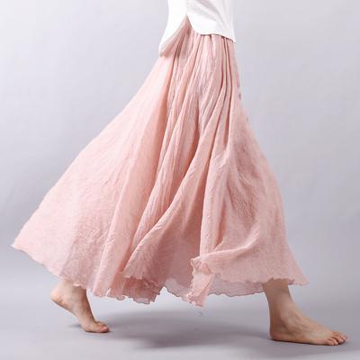 cambioprcaribe Skirts Light Pink / M Flowy and Free Chiffon Maxi Skirt