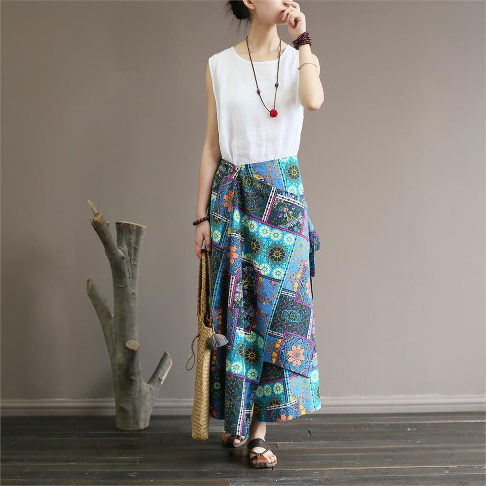 National Style Colorful Retro Skirts