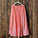 cambioprcaribe Skirts Pink / S Vintage Cotton Linen Pleated Skirt