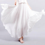 cambioprcaribe Skirts White / M Flowy and Free Chiffon Maxi Skirt