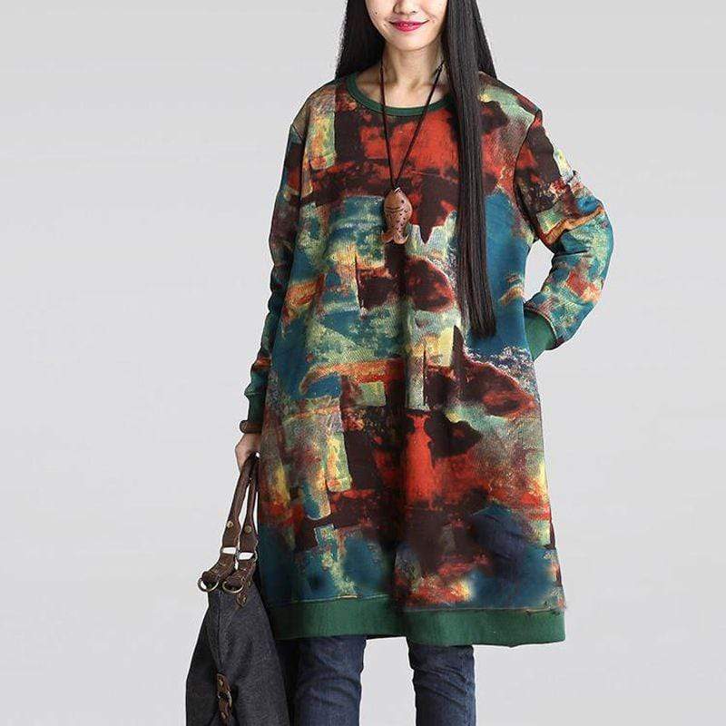 cambioprcaribe Sweater Dresses Multicolor / S Multicolor Oversized Sweater Dress