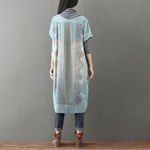 cambioprcaribe Sweater Dresses One Size / Light Blue Color Block Denim T-shirt Dress