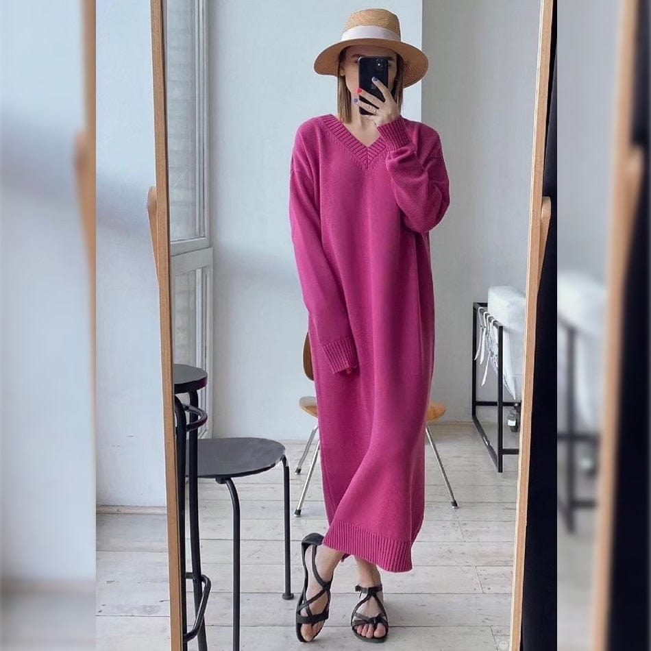 Long Sleeve Oversized Sweater Dress