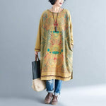 cambioprcaribe Sweater Dresses Yellow / One Size Oversized Ripped Sweater Dress
