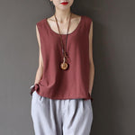 cambioprcaribe Tops Brick red / One Size Always Ready Loose Tank Top