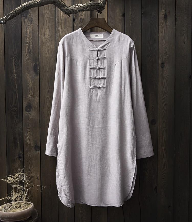 Zen Style Long Linen Blouse  | Zen