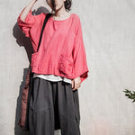 cambioprcaribe Tops Loose Oversized Hot Pink T-Shirt | Lotus