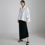 cambioprcaribe Tops Oversized White Asymmetrical Shirt