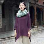cambioprcaribe Tops Purple / One Size Calm Aura Cotton Linen Shirt  | Zen