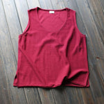 cambioprcaribe Tops Wine Red / One Size Always Ready Loose Tank Top