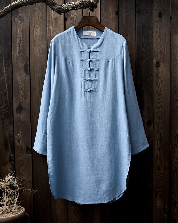 Zen Style Long Linen Blouse  | Zen