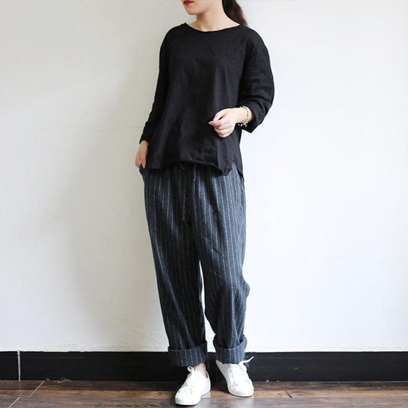 cambioprcaribe Vintage Striped Oversized Pants