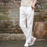 cambioprcaribe White / M Plus Size Linen Pants