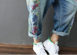 Wide Leg Floral Denim 90S Overall