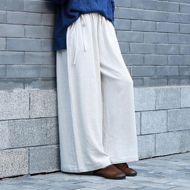 Wide Leg Linen Palazzo Pants  | Zen