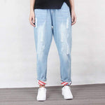 Distressed Loose Harem Jeans