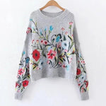 Artsy Fartsy Floral Embroidered Sweater