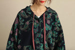 cambioprcaribe Women's Sweaters Paisley Roses Hooded Sweater Vest