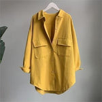 cambioprcaribe Yellow / M Fall Long Sleeve Oversized Shirt