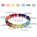 cambioprcaribe 100% Natural Chakra Stone Beads Bracelet