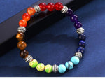 cambioprcaribe 100% Natural Chakra Stone Beads Bracelet