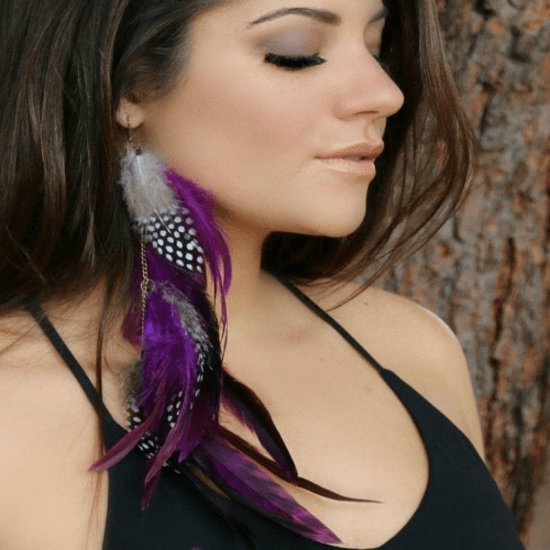 Gypsy Style Feather Earrings