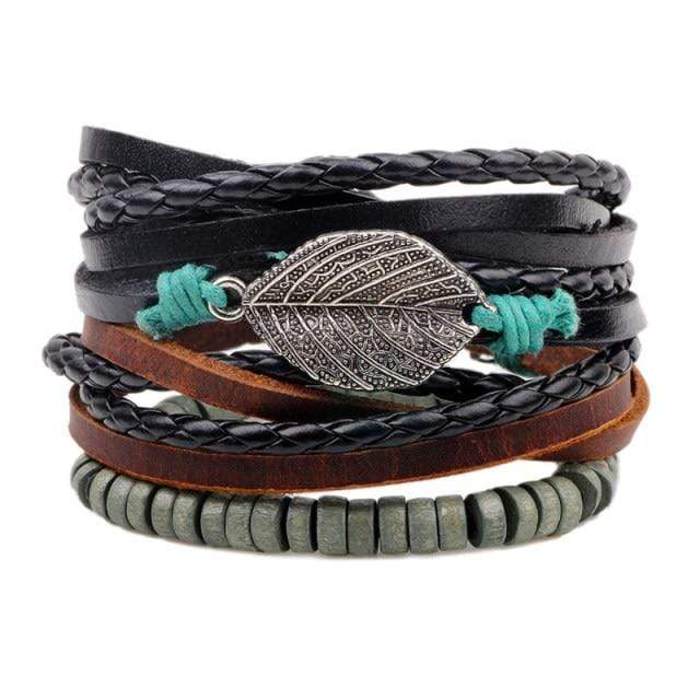 cambioprcaribe Alinta 4 Pieces Set Leather Bracelet