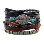 Alinta 4 Pieces Set Leather Bracelet