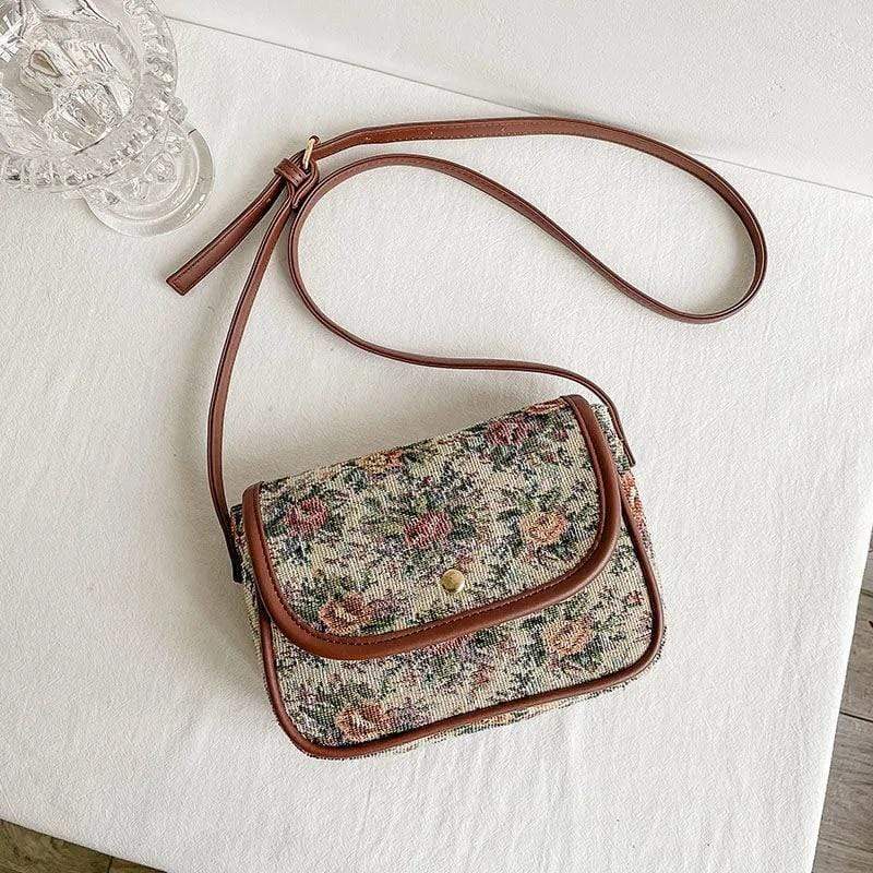 Vintage Floral Crossbody Bag