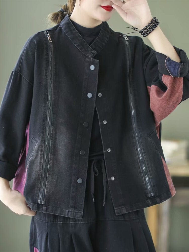 cambioprcaribe Black / One Size Mady Vintage Denim Jacket