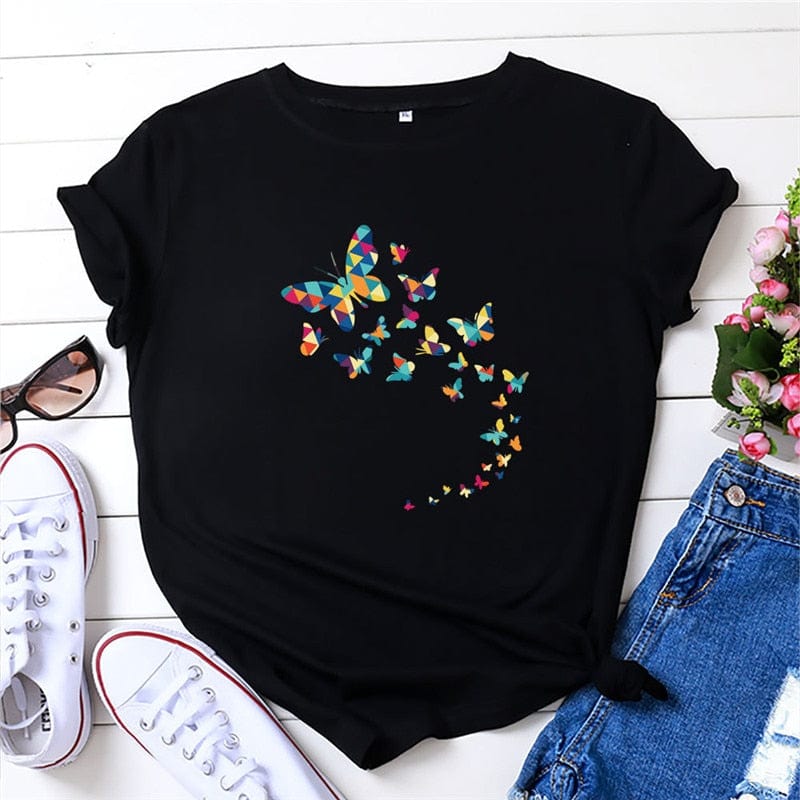 Kaleidoscope Flying Butterflies Tee