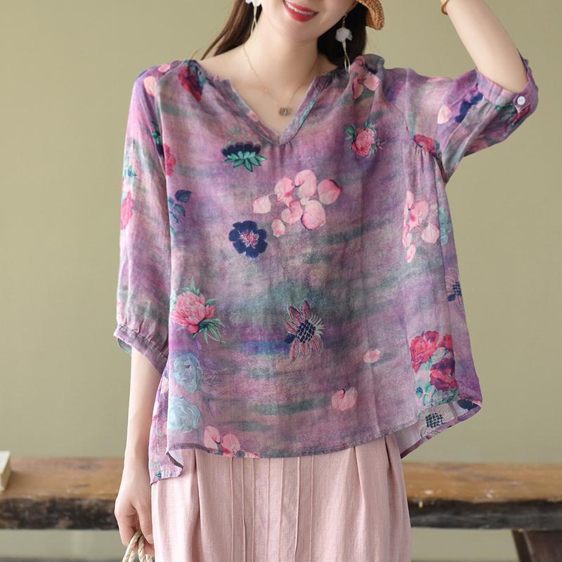 Bailey 3/4 Sleeve Floral Blouse