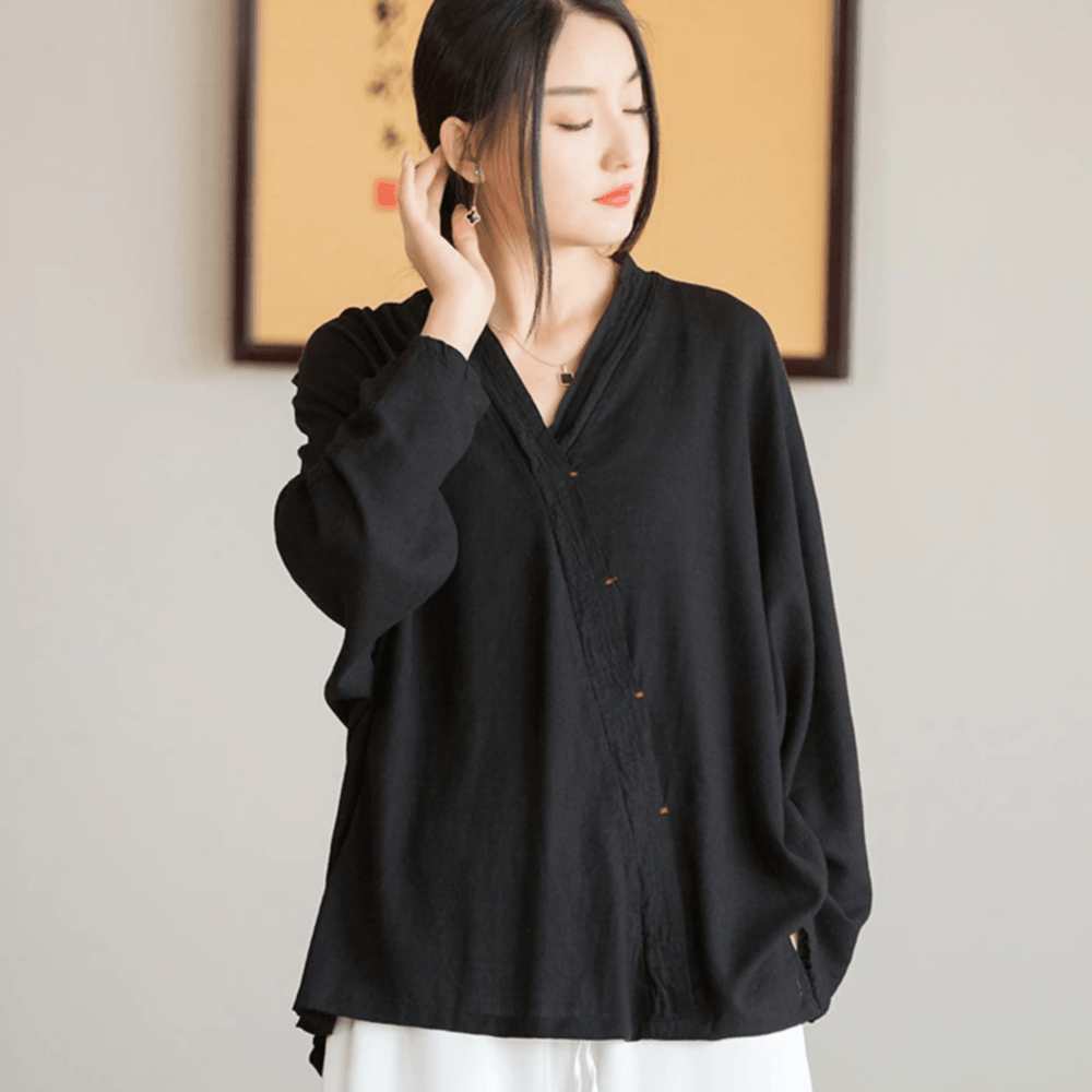 Kumi Loose Linen Blouse | Zen