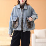 cambioprcaribe Blue / One Size Patchwork Punk Denim Jacket