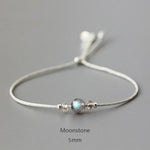 cambioprcaribe Bracelet Moonstone Delicate Gemstone Bracelets