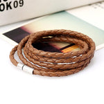 cambioprcaribe Brown Braided Macrame Layered Bracelets