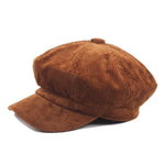 cambioprcaribe Cap Brown Vintage Corduroy Newsboy Cap