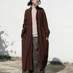 Cotton And Linen Brown Vintage Cardigan | Lotus