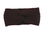 cambioprcaribe Dark Brown Ear Knitted Knot Headband