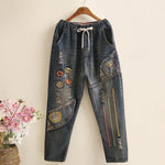 cambioprcaribe Dark / S Cartoon Embroidery Retro Denim Jeans