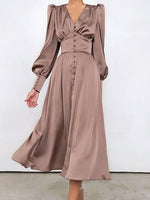 cambioprcaribe Dress Brown / XS Maliyah Elegant Midi Dress